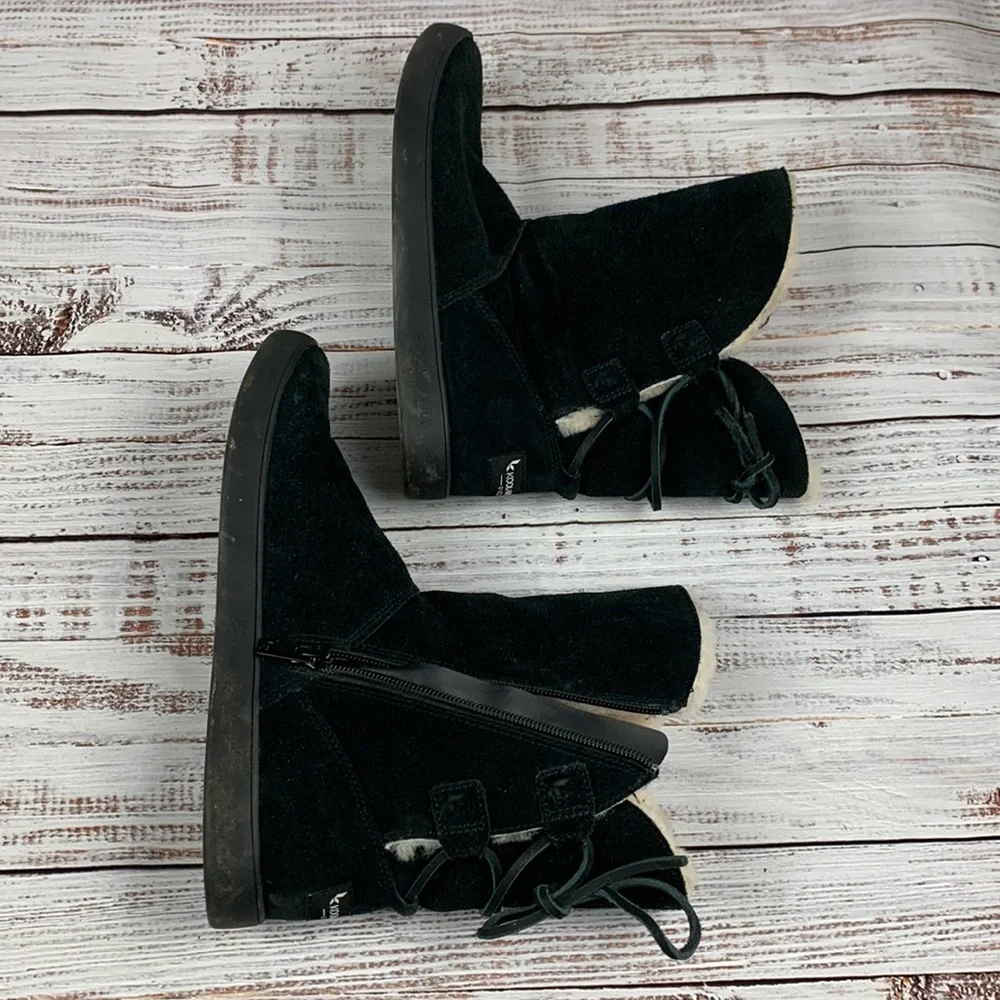 Koolaburra by UGG black boots zip and tie sz 7 - Picture 5 of 10